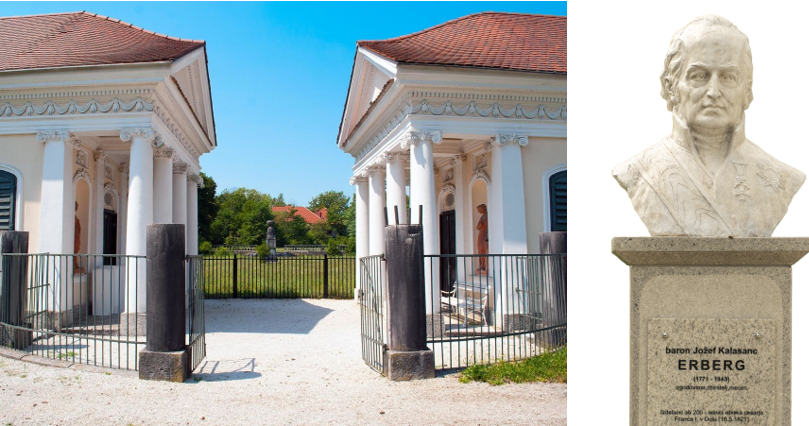 Erbergova paviljona in baron Jožef Kalasanc